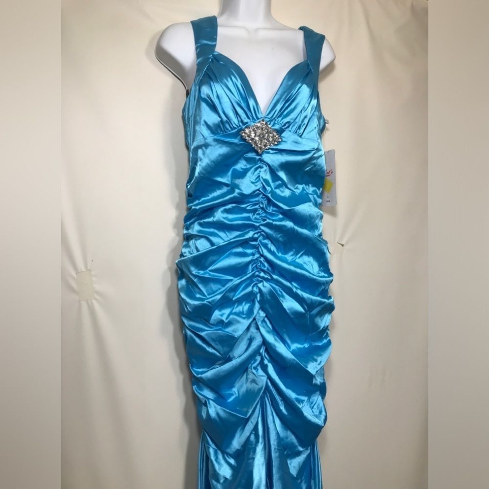 Lets Fashion Blue Party Prom Pageant Dress SZ large
